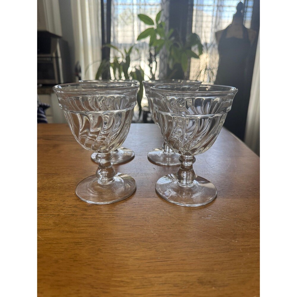 vintage Fostoria Colony clear glass water goblets -set of 4